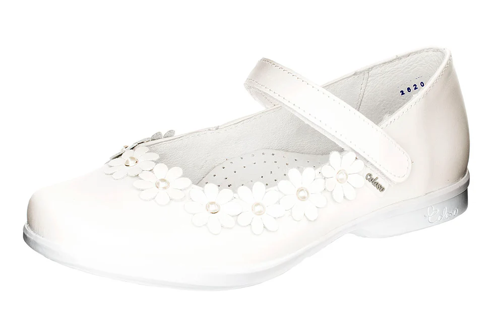 Zapato Ceremonia 1323201 Piel Blanca Nacarada Niña