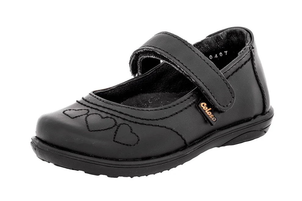 Zapato Escolar 342201 Piel Negra Niña