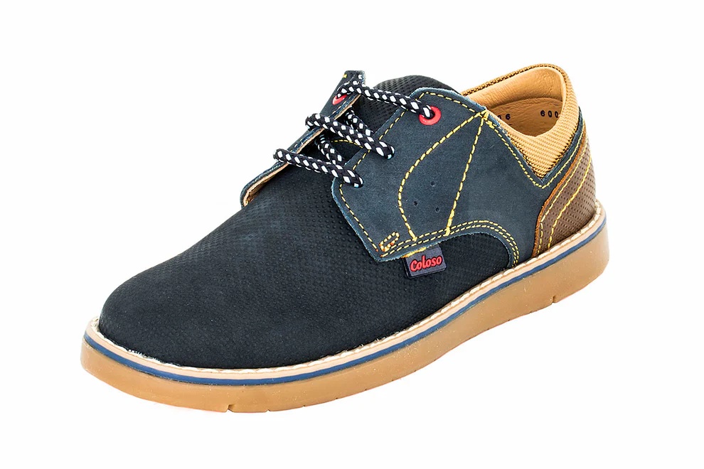 Zapato 600301 Casual Piel Azul Niño