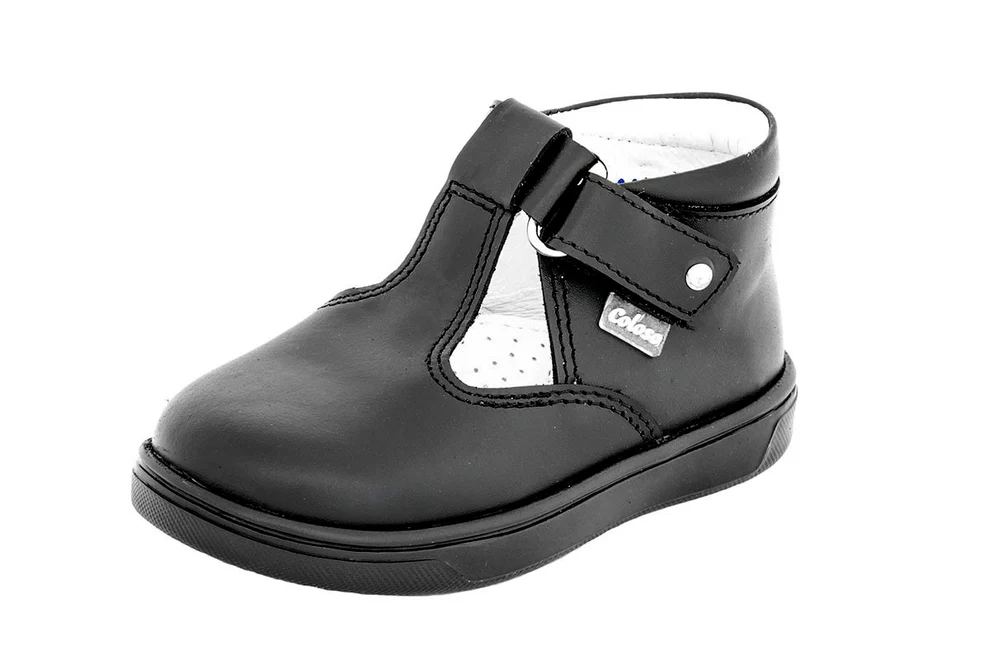 Botita Escolar 94807 Piel Negra Niña